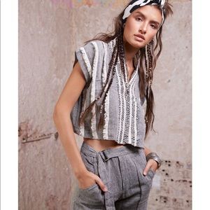 Zhen Nymph Ox linen set in grey sz M